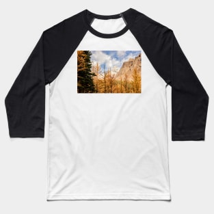 Mountains and Larches Baseball T-Shirt